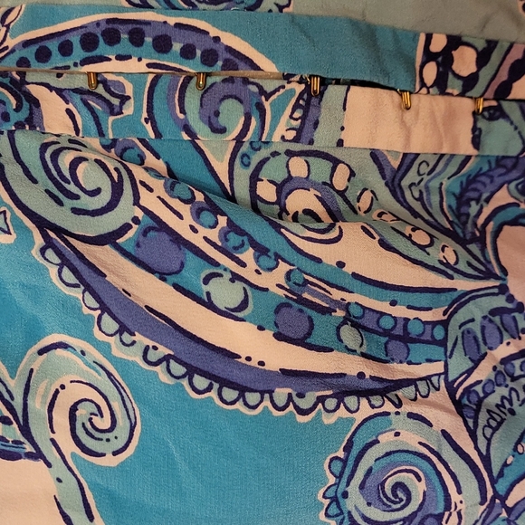 LILLY PULITZER silk blue blouse - Picture 2 of 7